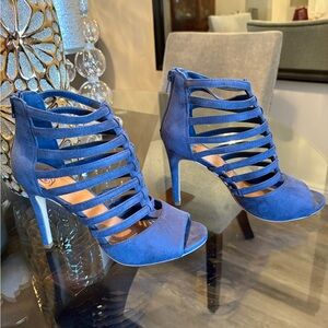 Elegant Blue Strappy Heels